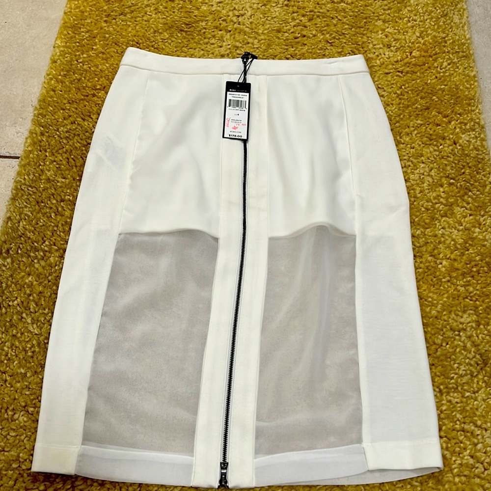 Size 6 white BCBG Max dress skirt